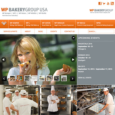 New Website for WP Bakery Group USA, Retail, Wholesale and Industrial Bakery Equipment, Shelton, CT