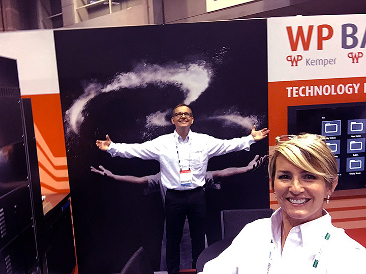 Life imitates art at the WP Bakery Group USA booth at the NRA Show 2015.