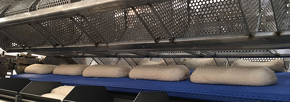 Our WP Haton CleanProofer is a more dough-friendly and more hygienic intermediate proofer system for breads.