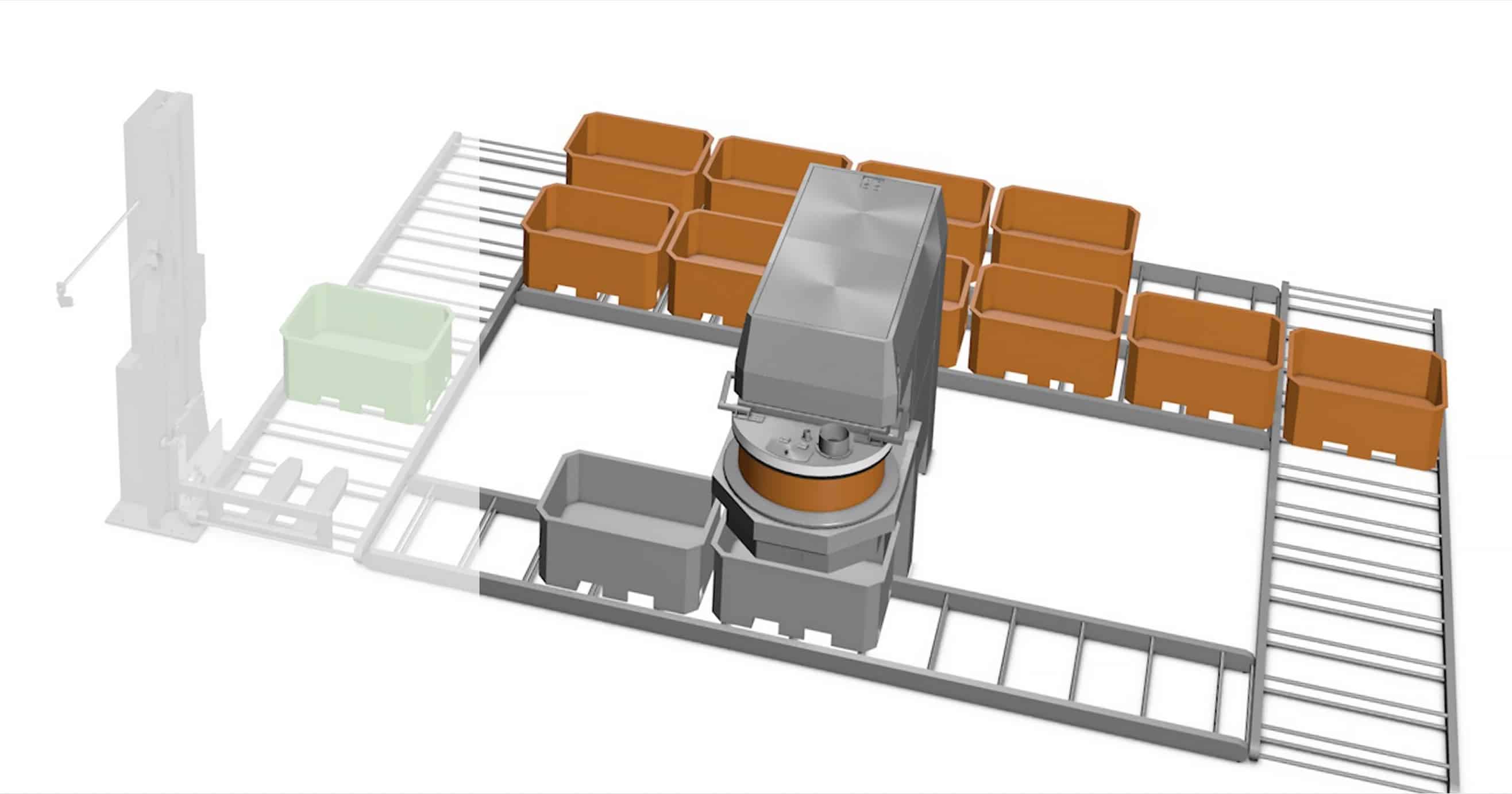 Our WP Kemper POWER SQUARE MIXING SYSTEM enables the fully automatic production of very soft doughs with particularly long dough resting times. Industrial Bakery Equipment available through WP Bakery Group USA in Shelton, CT