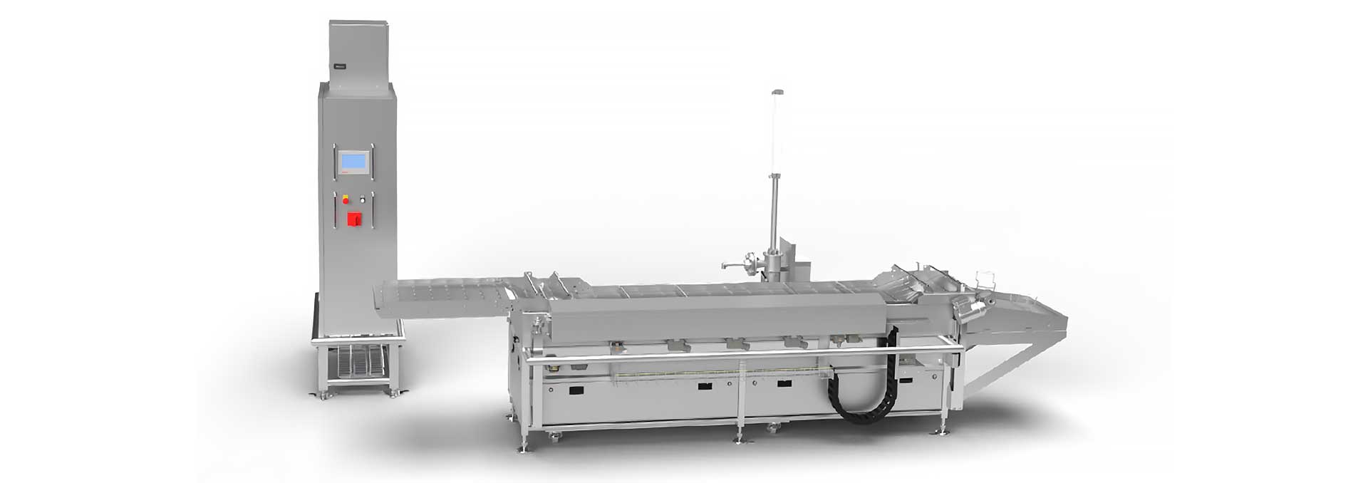 f-wp-riehle-dla-industry-touch@2x DLA Industry Touch Automatic Continuous Open Kettle Fryer perfectly suits the demands of a semi-industrial to industrial fried food production.